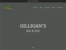 Tablet Screenshot of gilligansbarandgrill.net